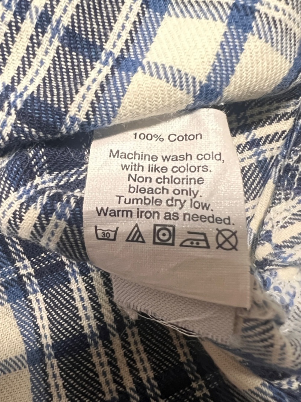 Madewell Blue and White Plaid Button Down Shirt, Size XS - Picture 9 of 9